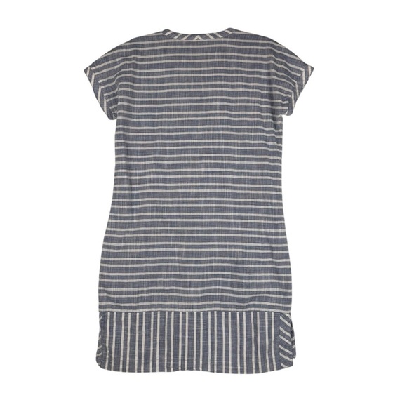 Athleta Stripe Barbados Mini Dress Sz S Cover Up Striped Blue White Cotton - Picture 5 of 7